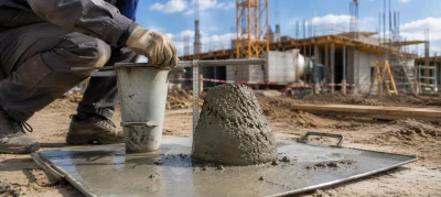 Metoda opadu stożka – badanie konsystencji mieszanki betonowej