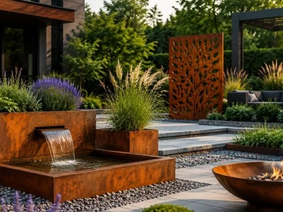 Stal corten w architekturze ogrodowej