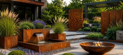 Stal corten w architekturze ogrodowej